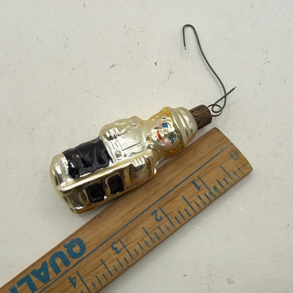 Vintage Chimney Sweep Glass Christmas Ornament Collectible Decor